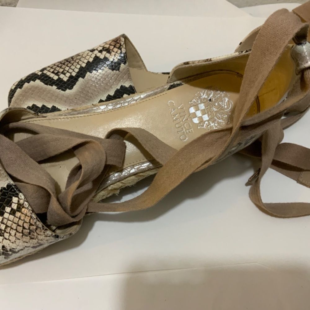 Vince Camuto Jeliany Leather Lace-Up Espadrilles size 11/43 - Picture 4 of 9